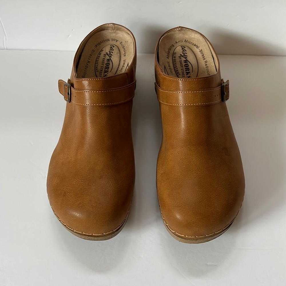 Easy Street Clogs Honey Open Back with Buckle